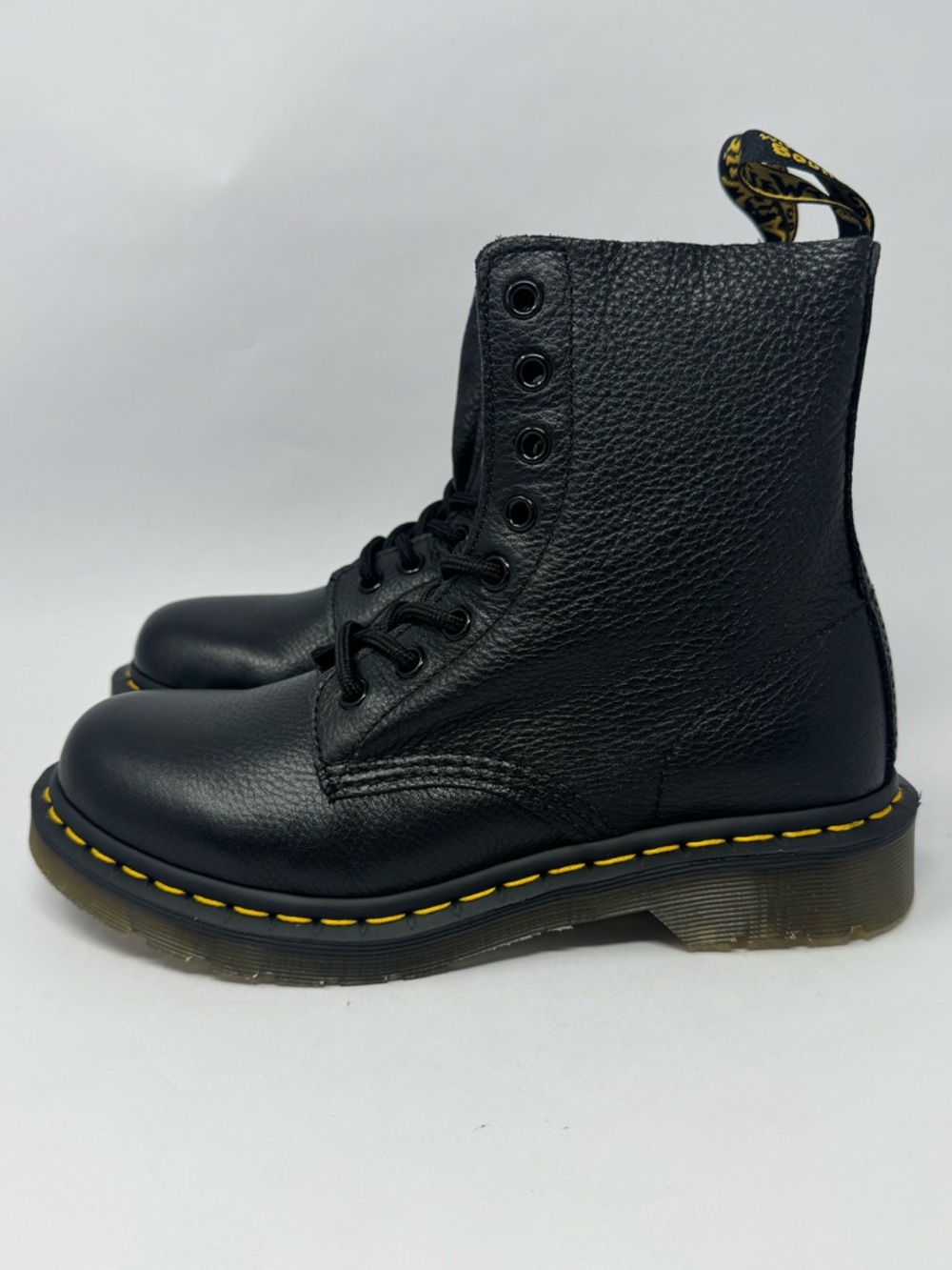 Doc Dr. Marten's Black 1460 Pascal Virginia Leather Boots Women’s Size 6 No Lid